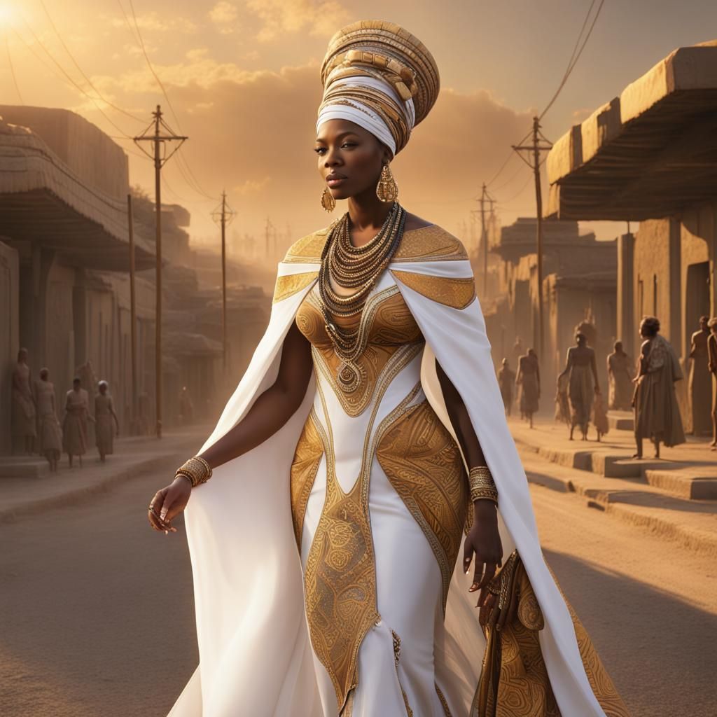 Regal Woman in Advanced Tribal Civilization