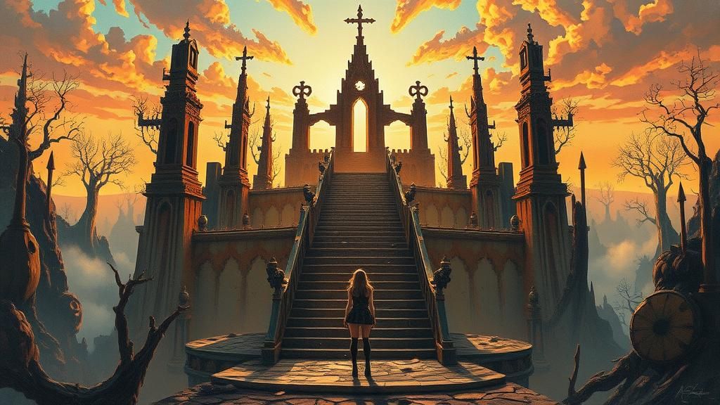 Punk Warrior Queen in Post-Apocalyptic City