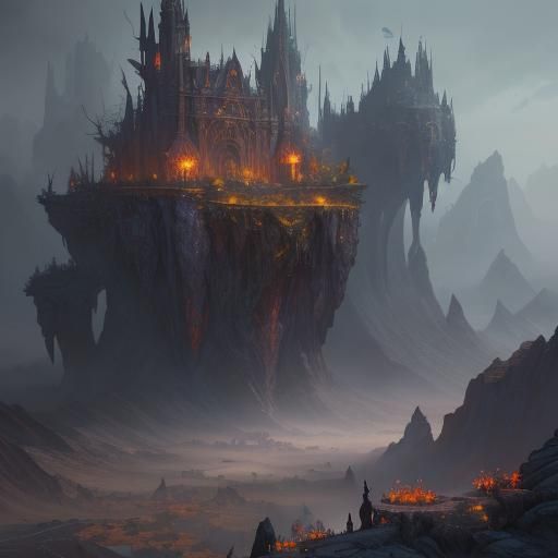 Fantastical Dinner: Detailed Matte Painting