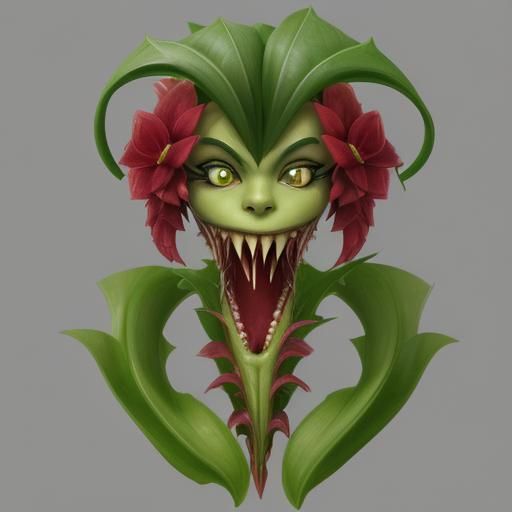 Anthropomorphic Carnivorous Plant from Super Mario Game