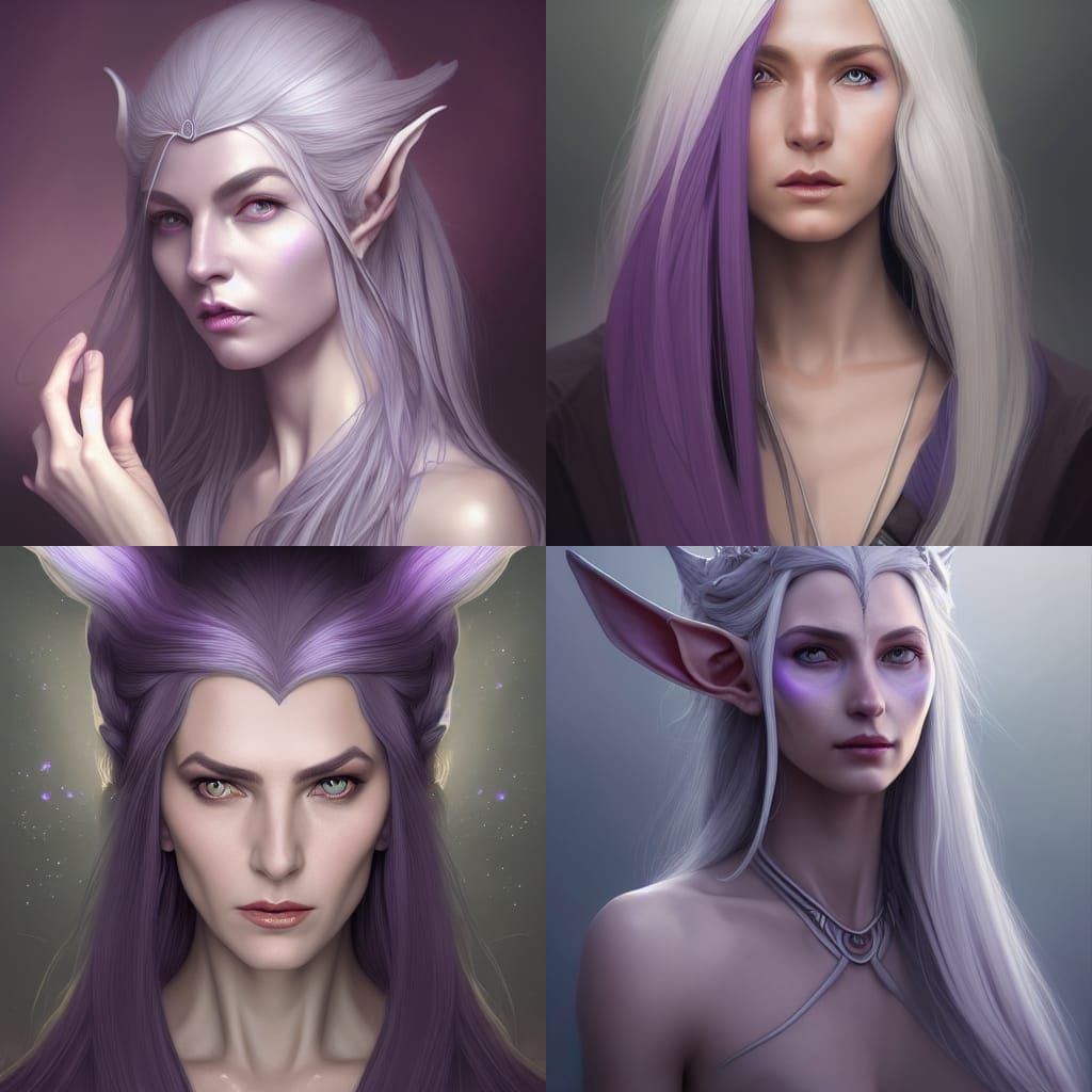 Enchanting Elven Woman Portrait in Detailed Fantasy Style