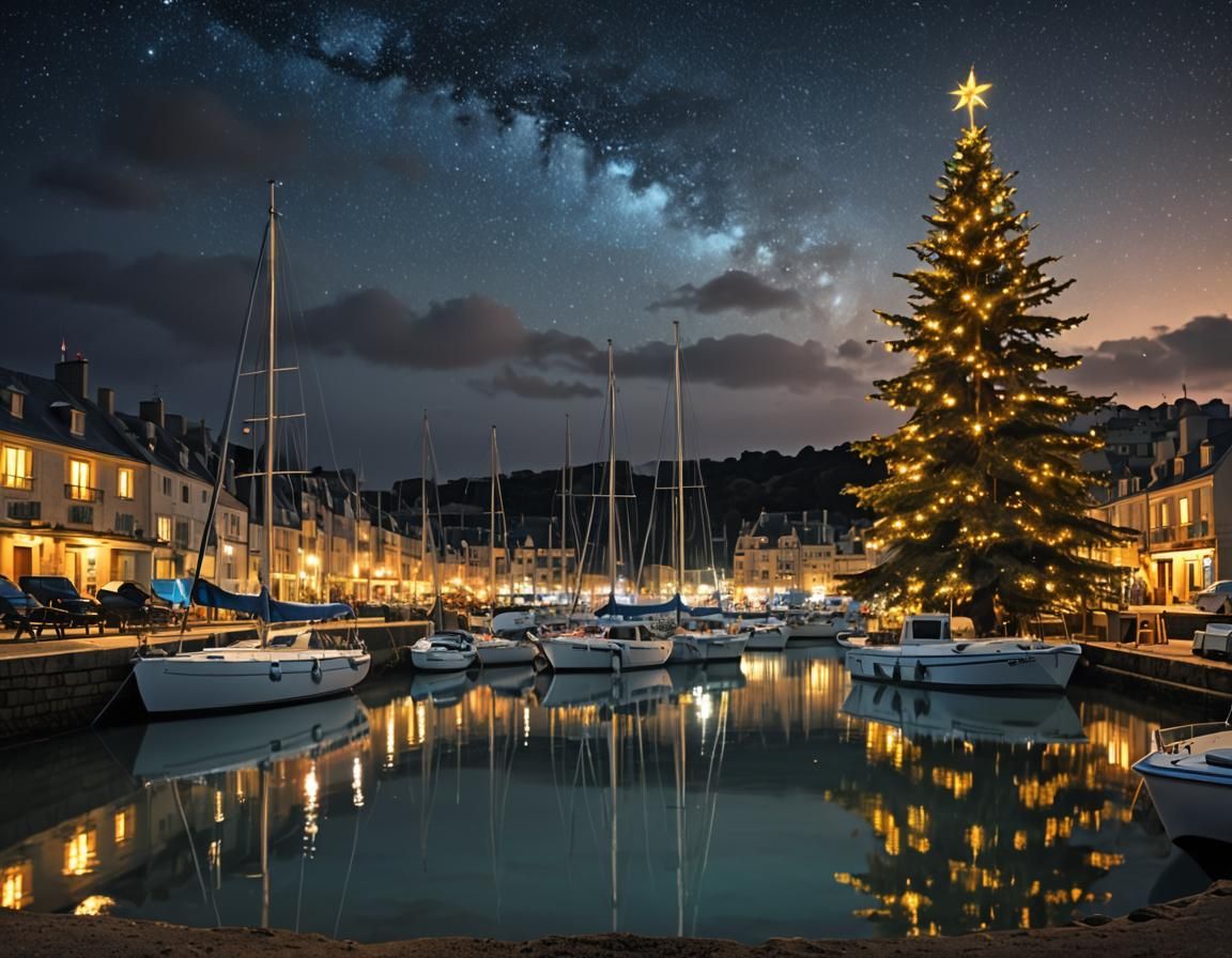 Glowing Gown Illuminates Futuristic Christmas Scene in Britt...