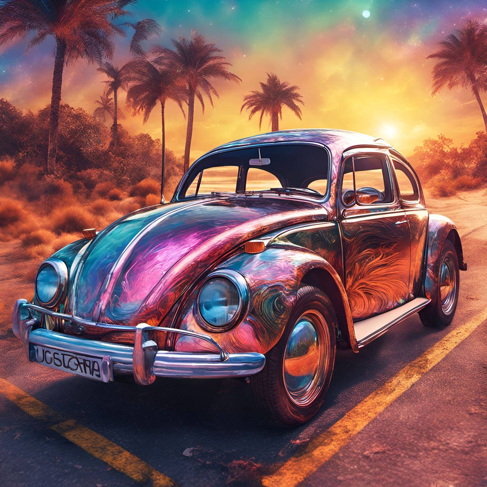 Very Colourful 1963 Volkswagen Beetle