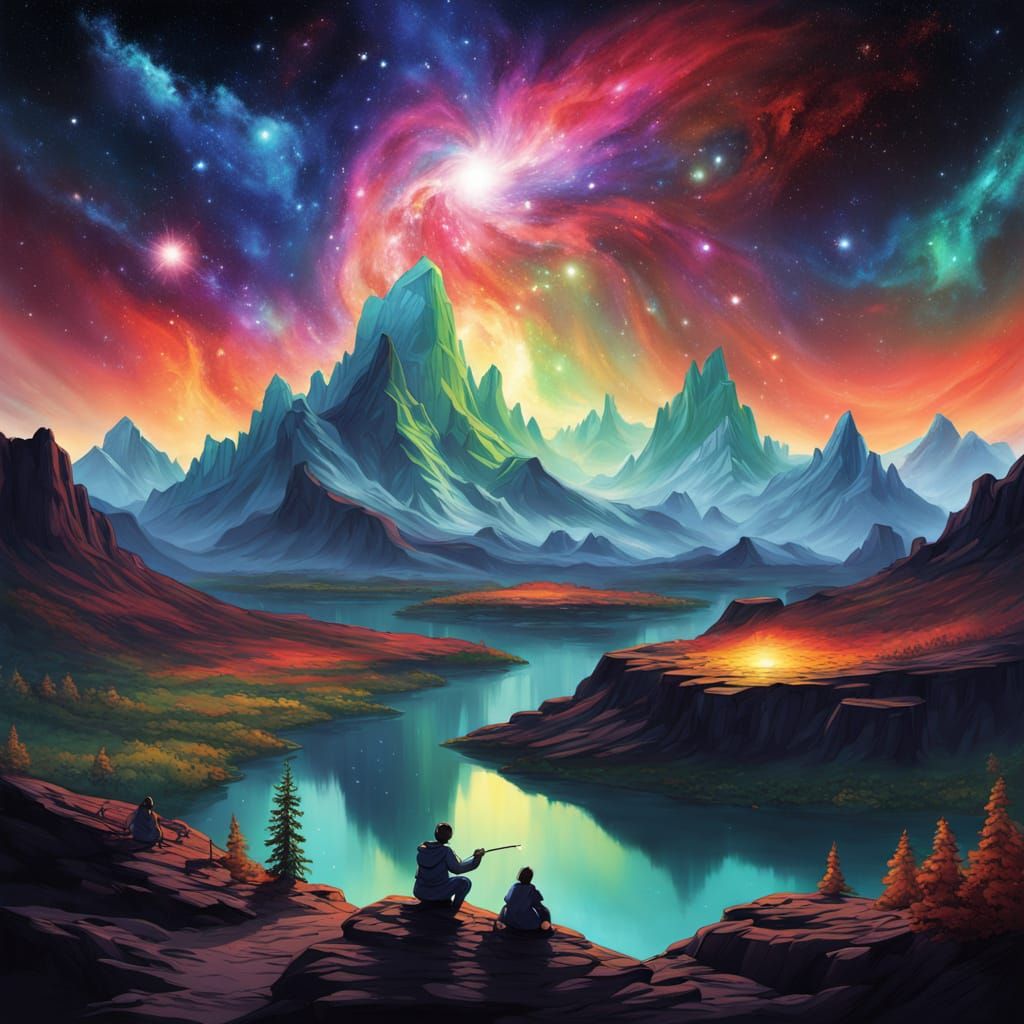 Cosmic Artistry Unfolds in Vibrant Stellar Landscape