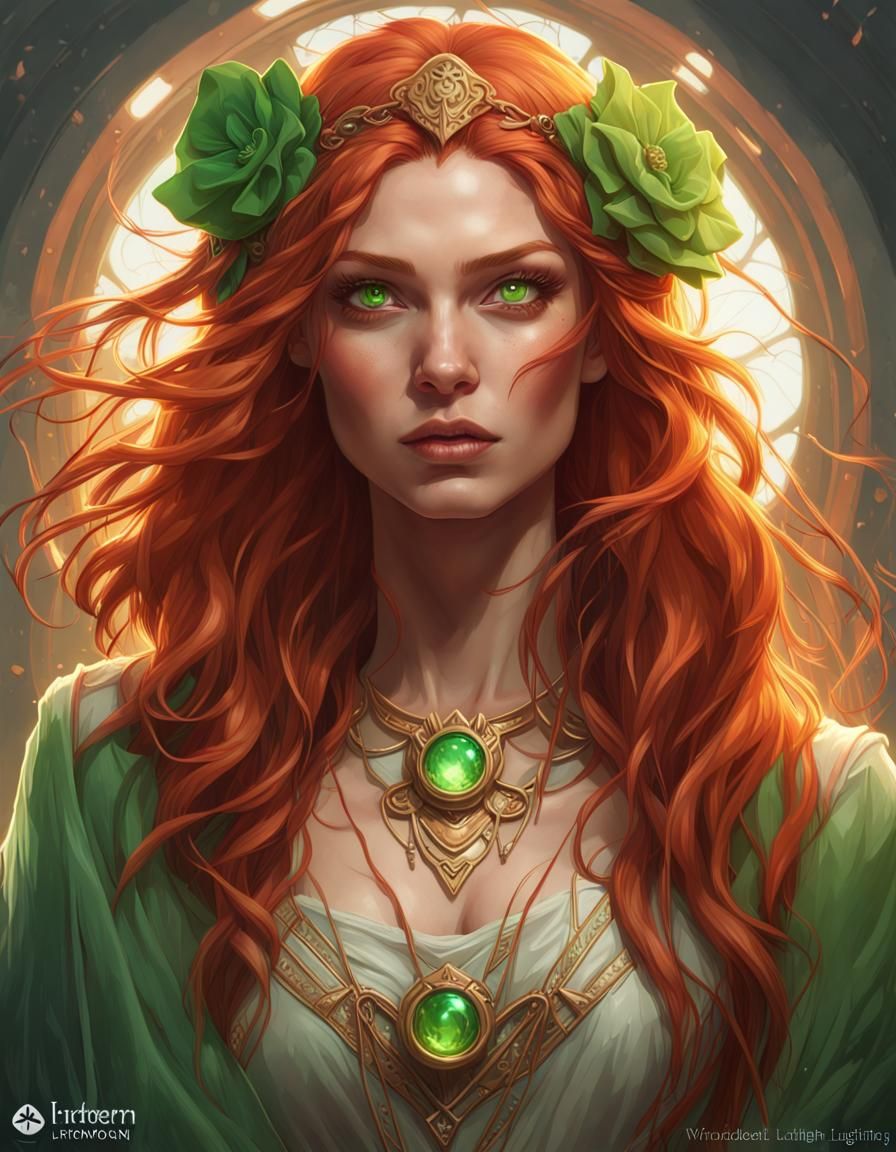 Aine, Irish Goddess of Love, Digital Art Portrait