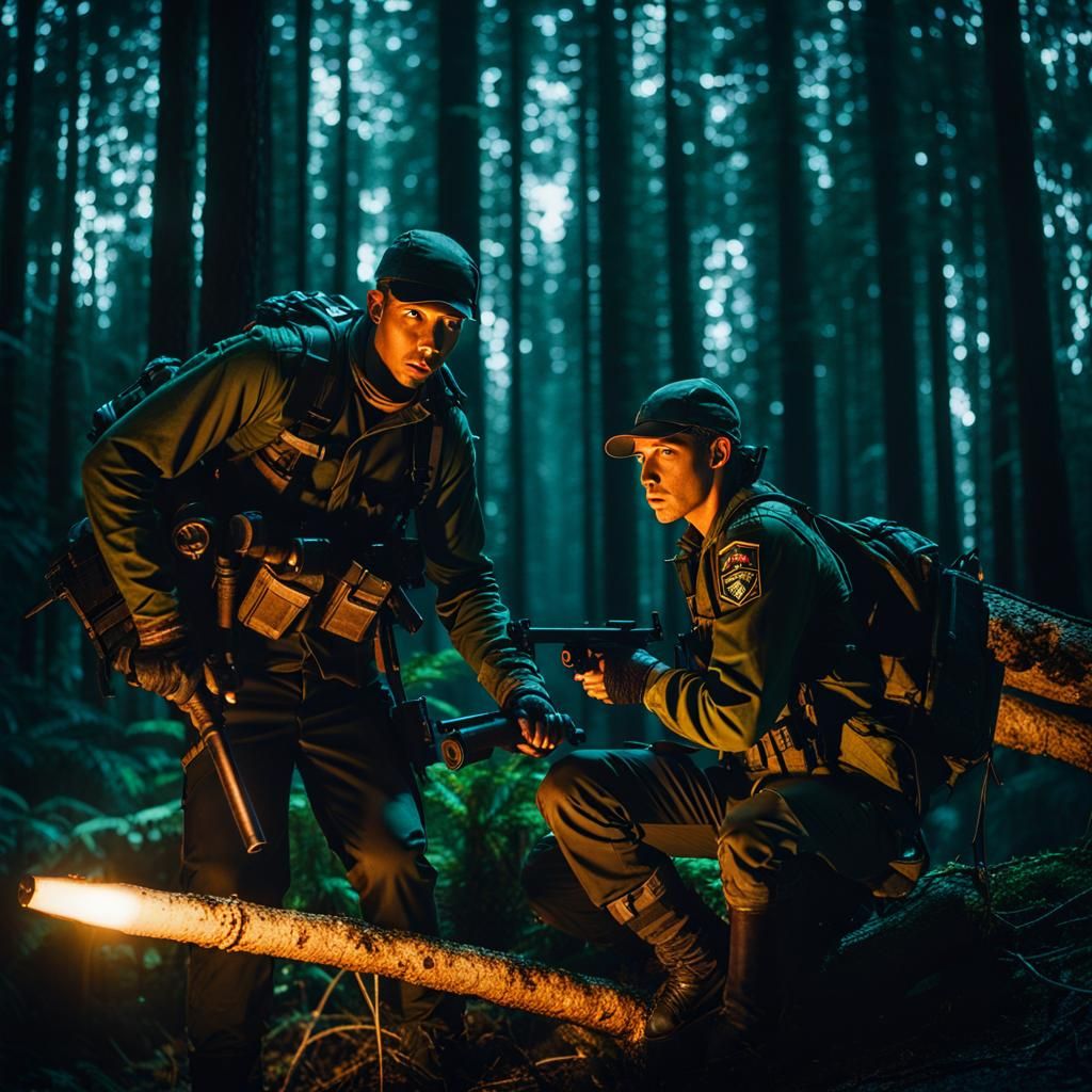 Elven Guerillas Sabotage Logging in Sci-Fi Film Still