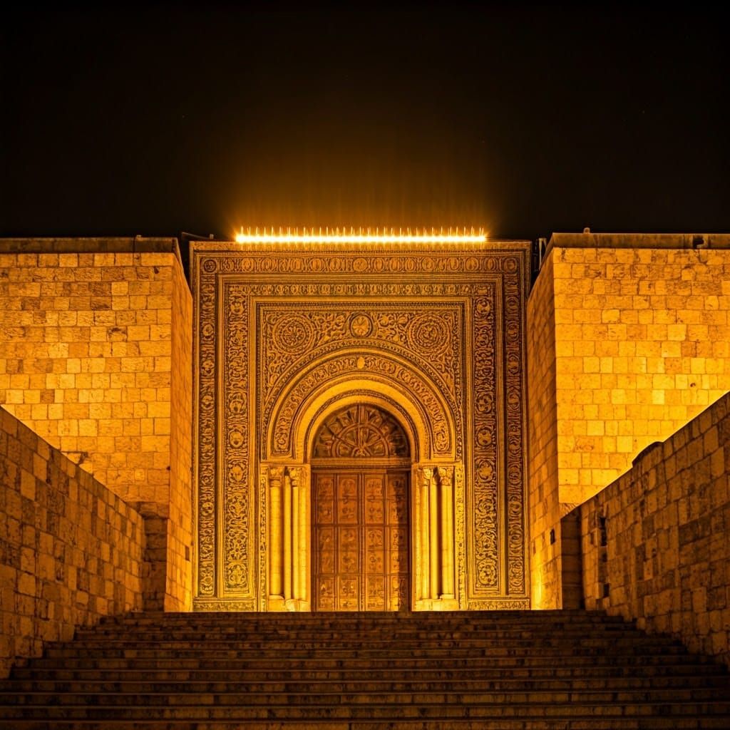 Golden Temple in Jerusalem at Sunset