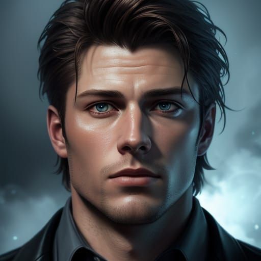 Young God Portrait in Hyperrealistic Digital Art