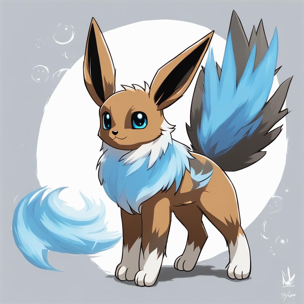 Skyeon: Eevee Evolution in Anime Style