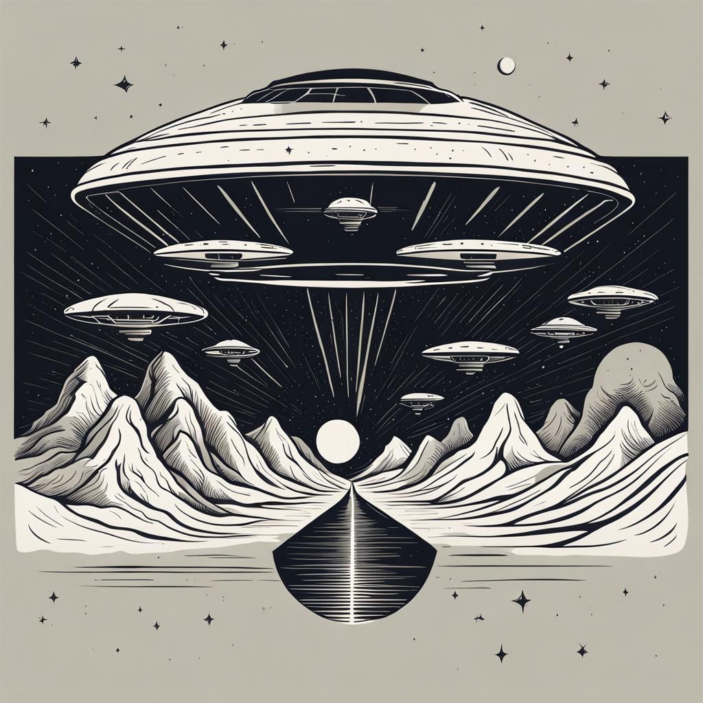 UFO landing - point.