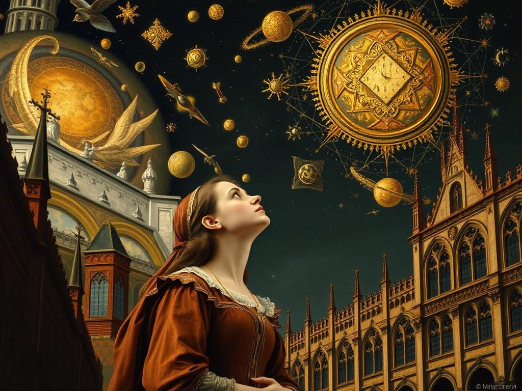 Nuremberg Celestial Phenomenon of 1561 in Renaissance Style