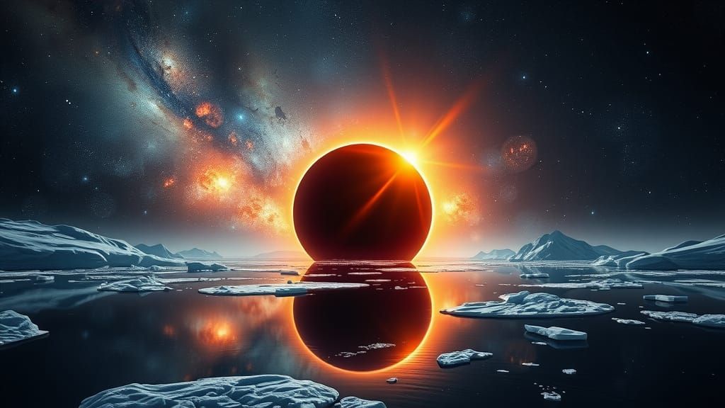 Luminous Black Hole Reflected on Icy Lake