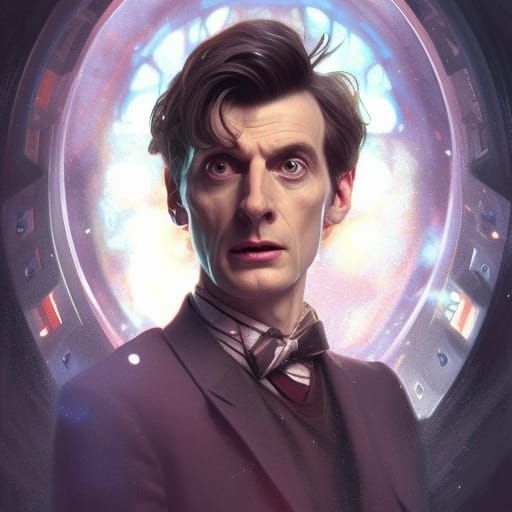 Doctor Who Portrait in Art Nouveau Style