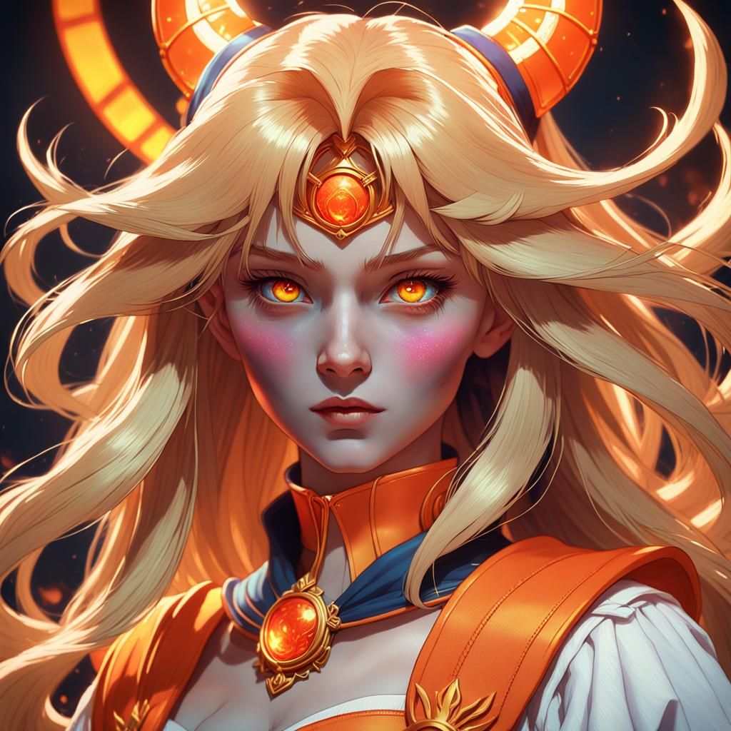 Demonic Sailor Venus Portrait in Hyperdetailed Style