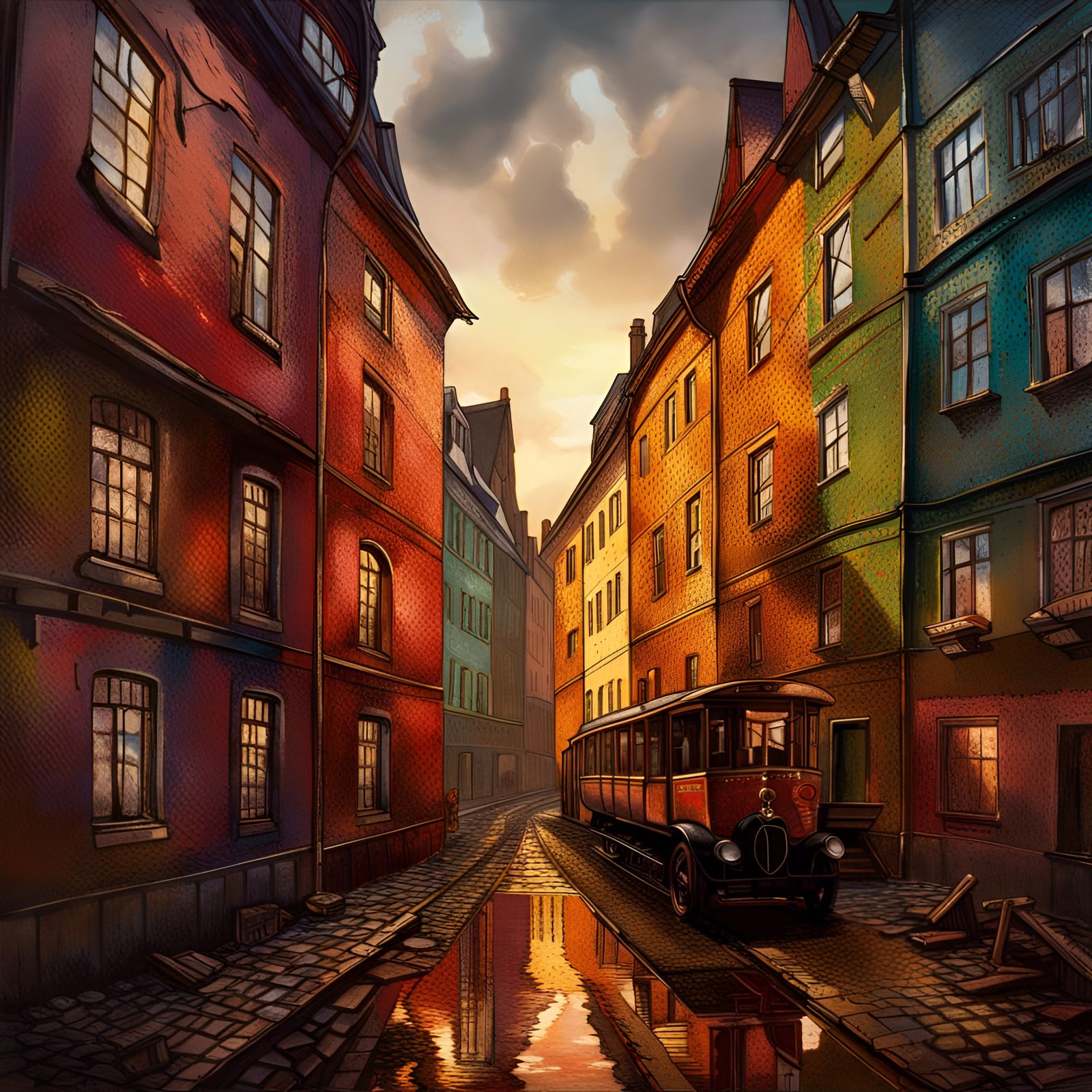 Konigsberg 1923: Hyperrealistic Vintage Postcard