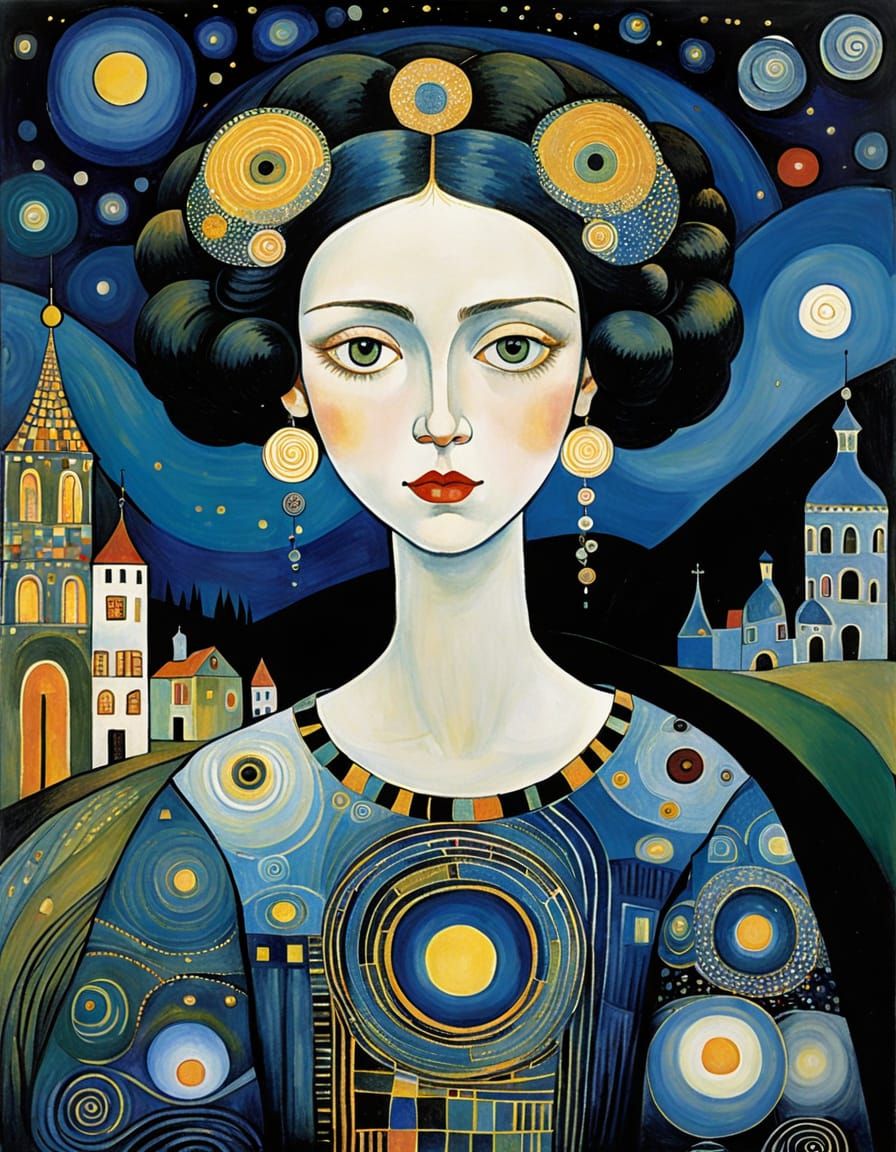 Perfect Night Portrait Inspired by Klimt