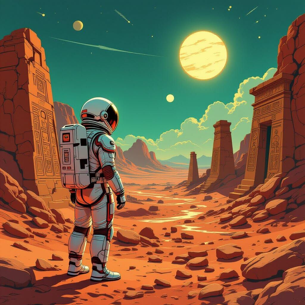 Astronaut Discovers Ancient Ruin on Mars-like Exoplanet in R...