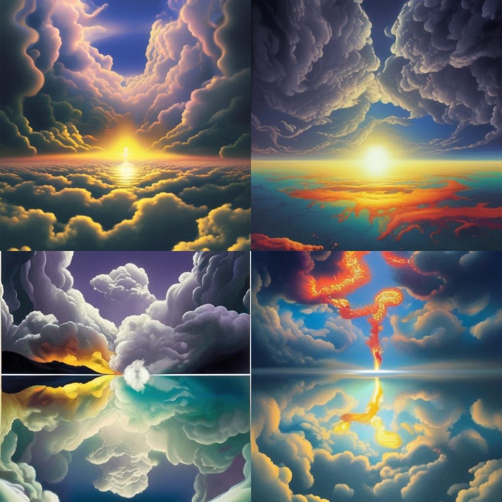 Surreal Nature Elements Optical Illusion