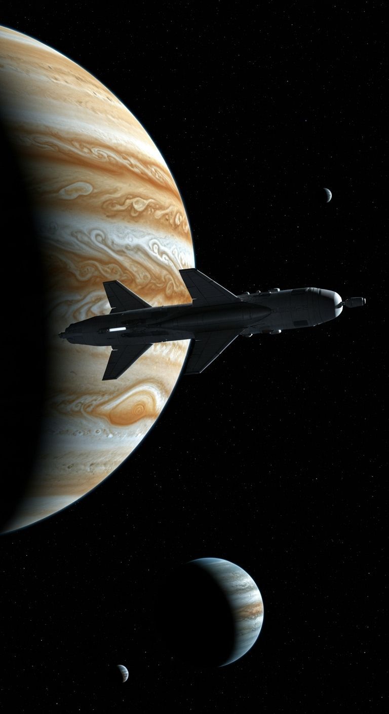 Project Orion Spaceship Passes Jupiter En Route to Stars