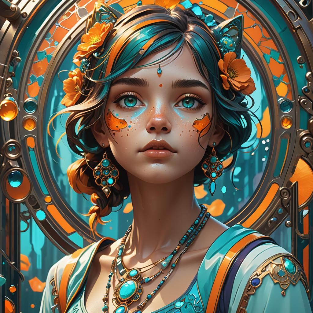 Hyperdetailed Cat Face Concept Art