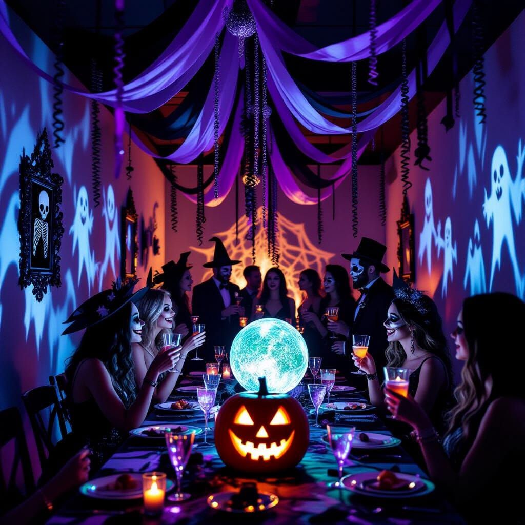 Eerie Halloween Party With Ghostly Ambiance