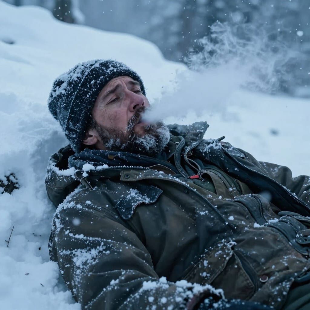 Weary Traveler Survives Avalanche in Snowy Wilderness