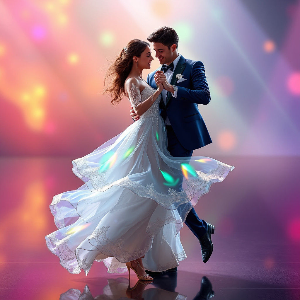 Ethereal Dance of Joy in Dreamlike Colors