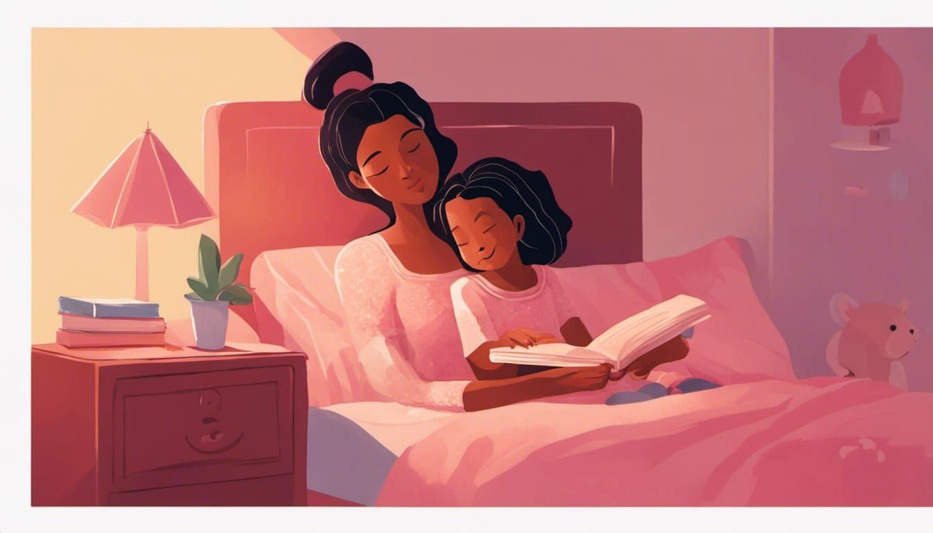 Loving Mother Watching Over Sleeping Daughter