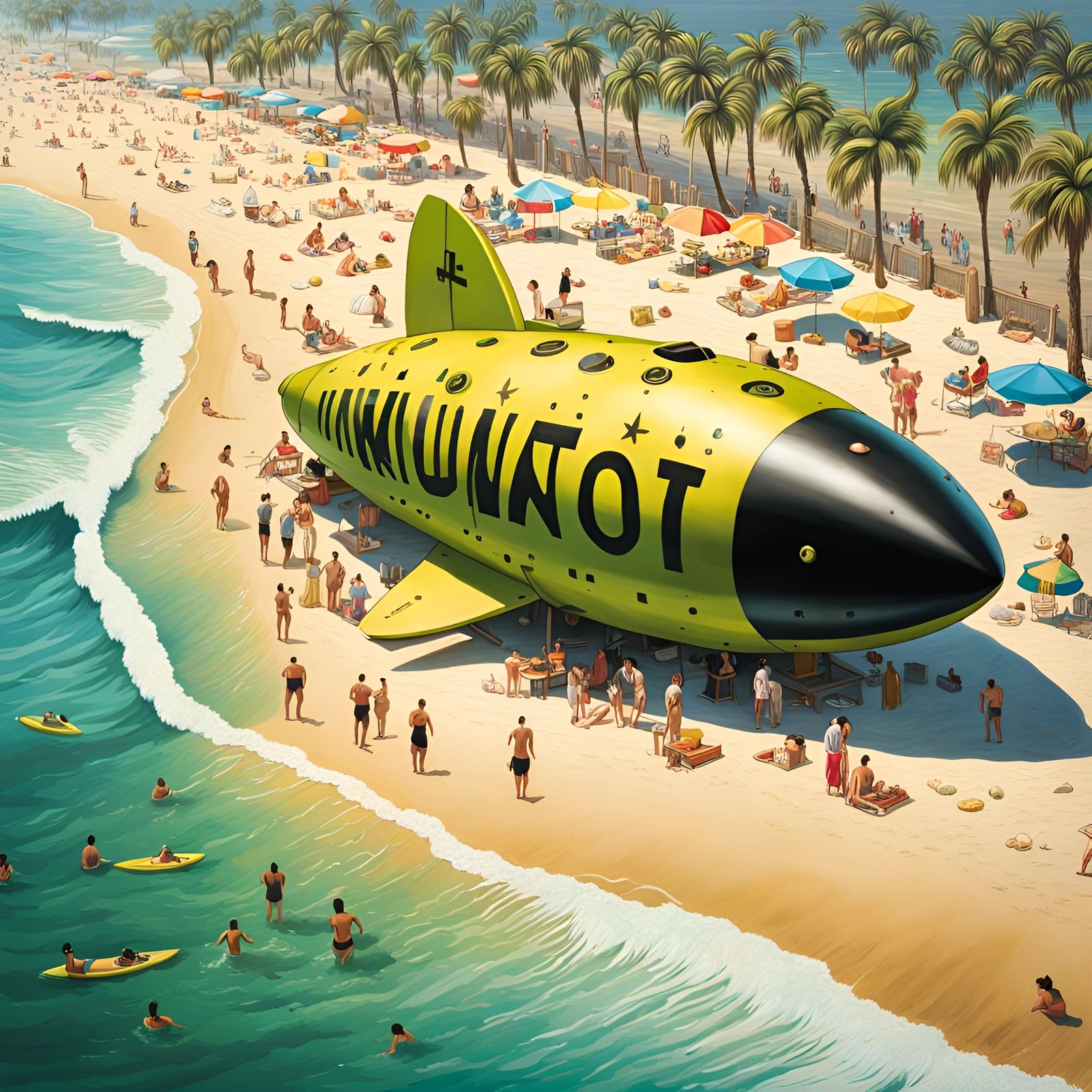 Nuclear Warhead Washed Ashore on Crowded Beach