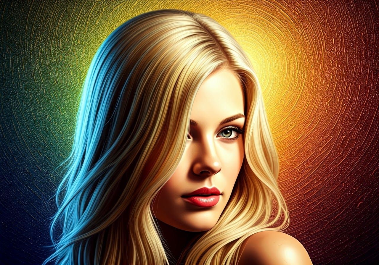 Dimensional Figure in Bright Vintage Style