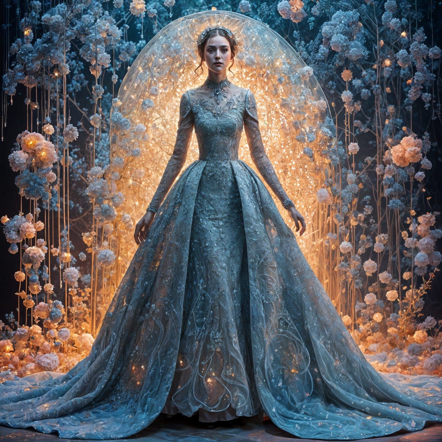 Mystical Beaded Bride in Dreamy Elegant Style