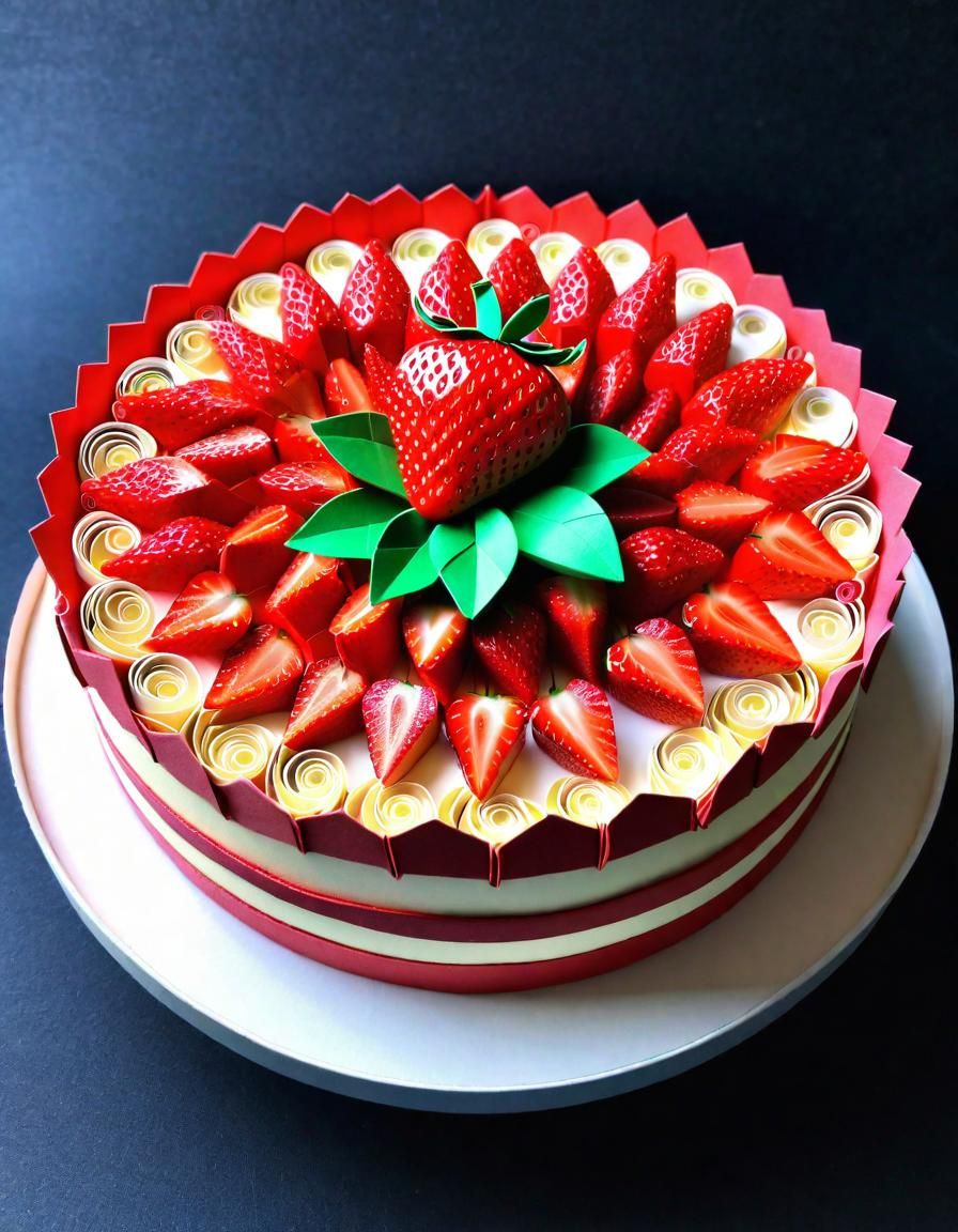 Origami Strawberry Cheesecake