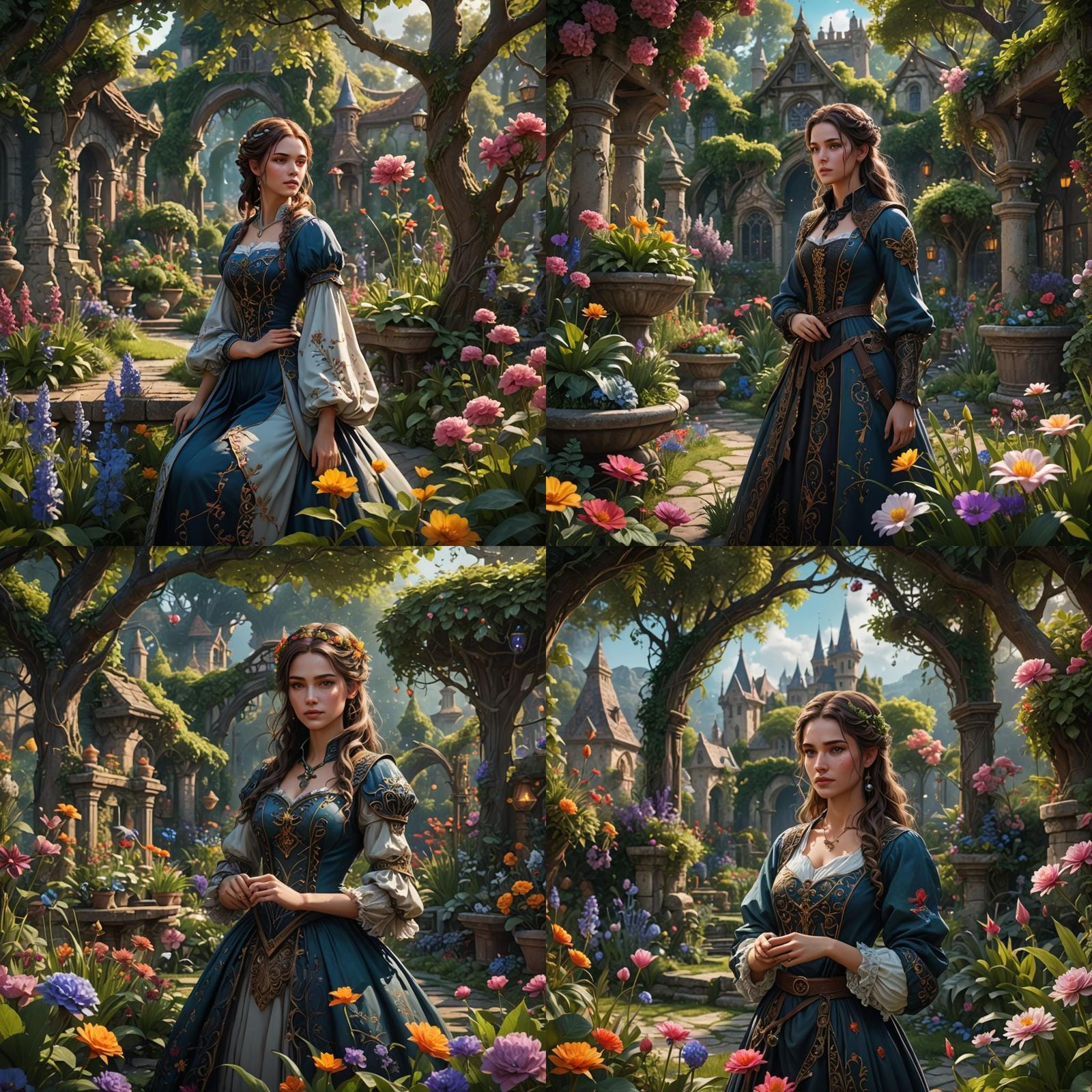 Beautiful Girl Drawing: Detailed Matte Painting