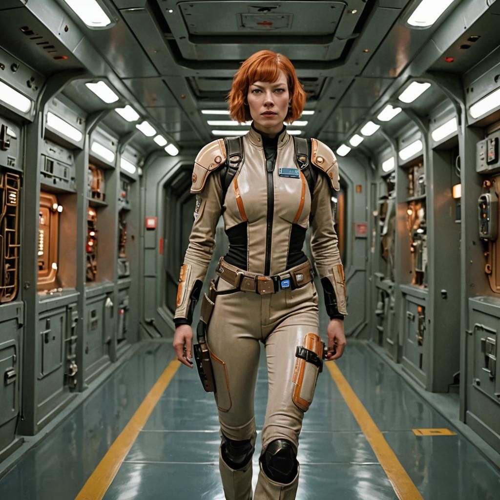 Milla Jovovich as Sci-Fi Security Guard