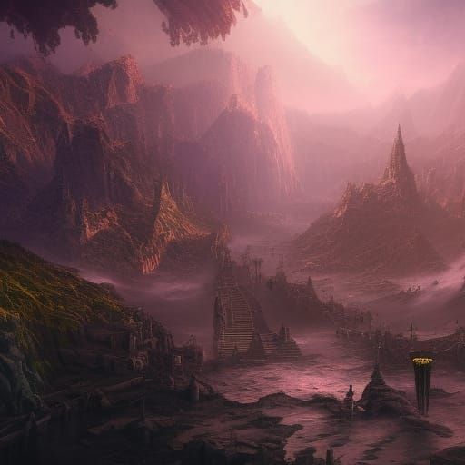 Fantastical Afterlife Concept Art in Deep Color