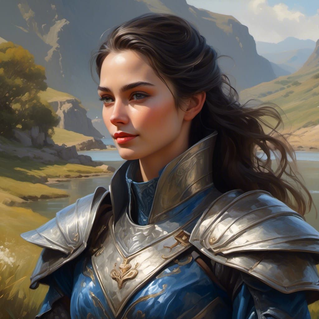 Dol Amroth Soldier Portrait in Detailed Matte Painting