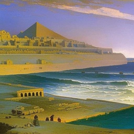 Grief by the Sea: Egyptian Tomb Painting
