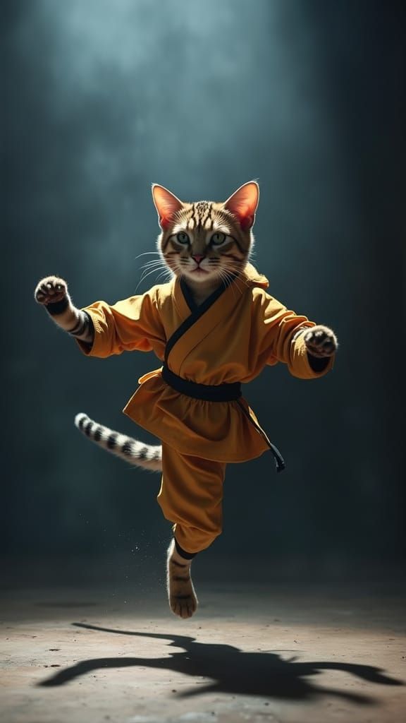 Martial Arts Bengal Cat Performs Epic Kung-Fu Moves in Dark ...