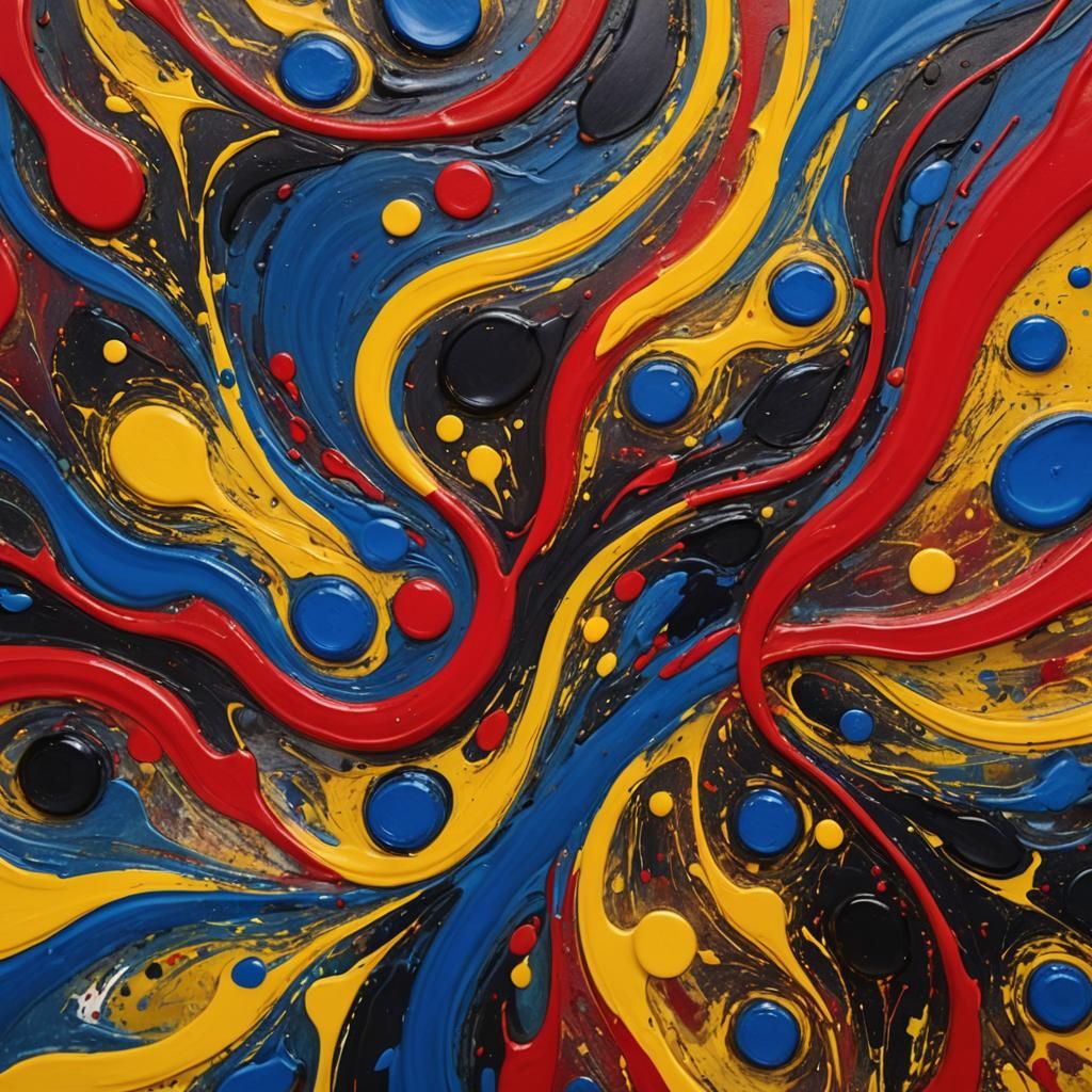 Vibrant Abstract Whirlpool in Expressionist Style