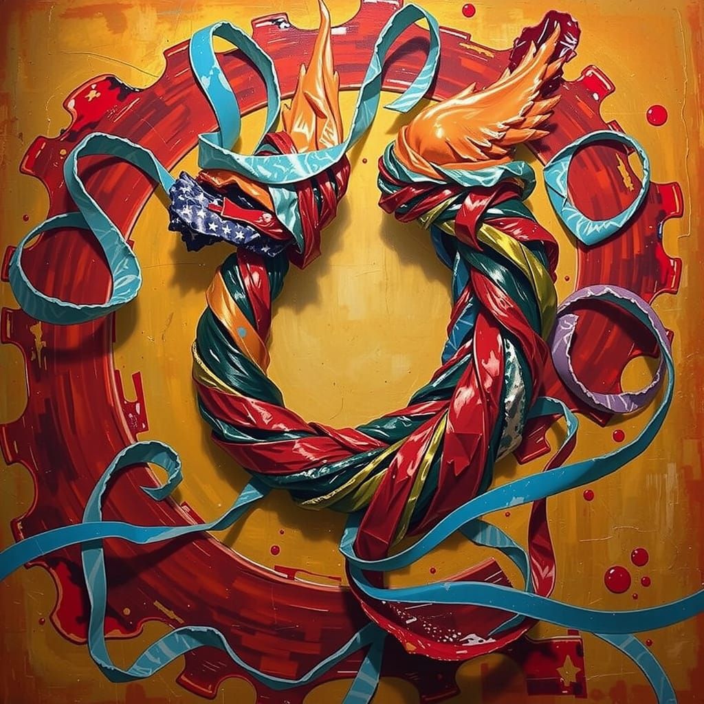 Abstract Swirls of Dynamic Motion and Energy