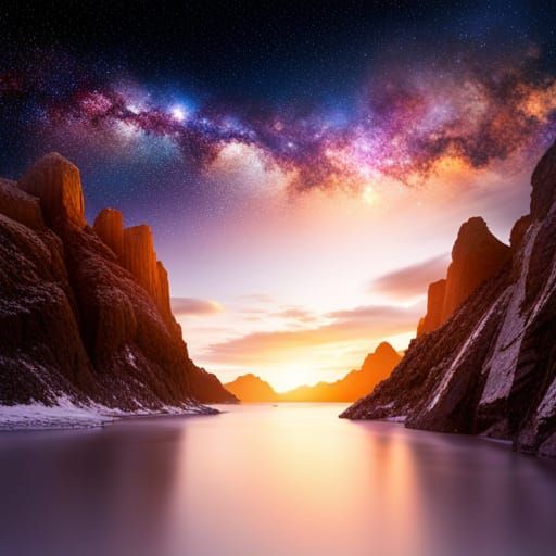 Glass Orb with Stars in Blown-Glass Style