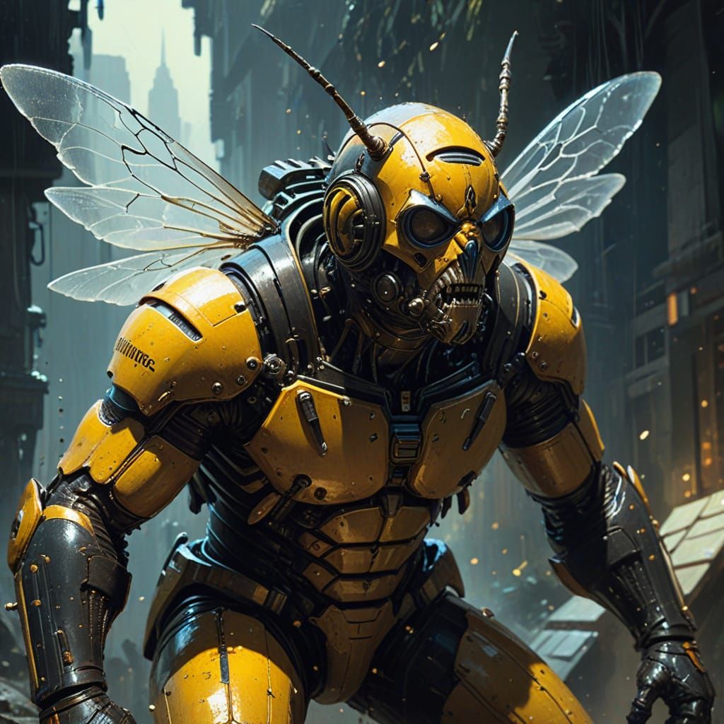 Bee Swarm Vomit: Photorealistic Painting in High Detail