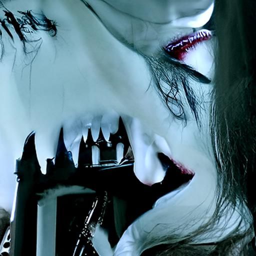 Beautiful Vampire Portrait Generated by AI