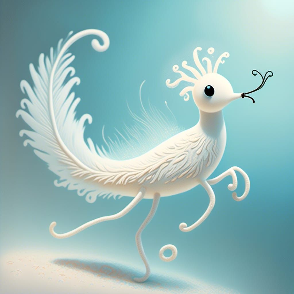 Ethereal Feather Floats in Dreamy Light