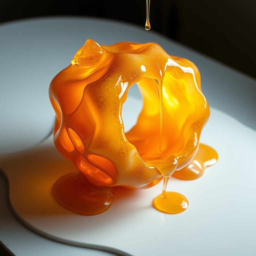 Surrealist Honey Sculpture Defies Logic and Gravity