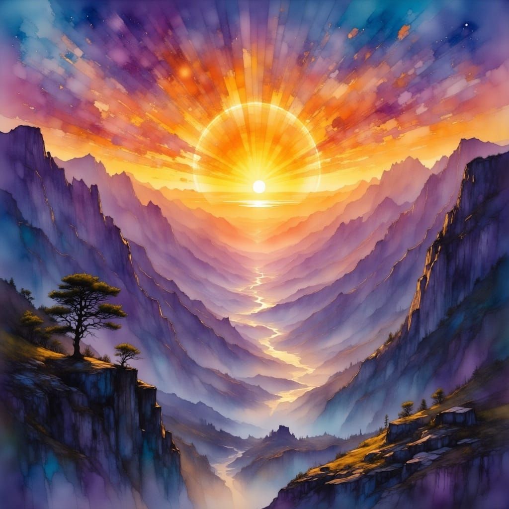 Sunrise at the Mountains