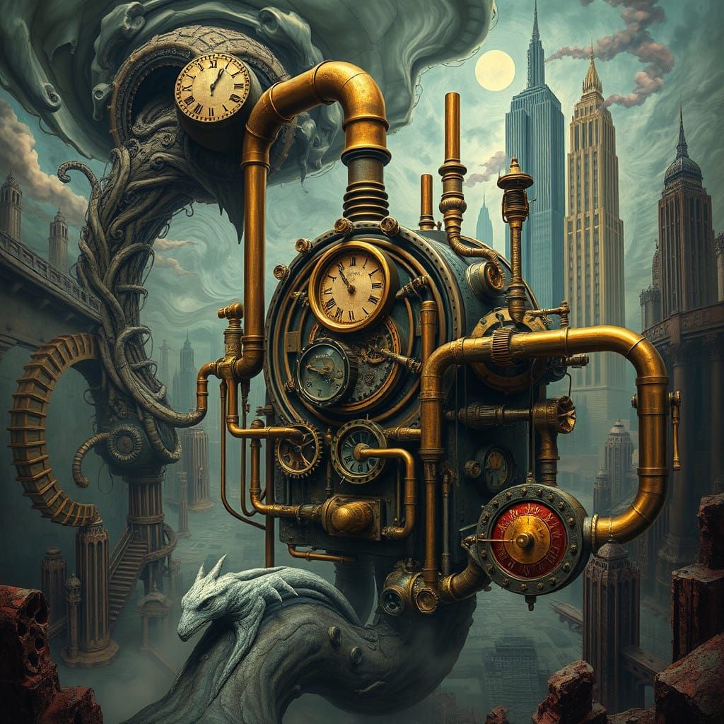 Gothic Dreamscape of a Biomechanical Nightmare