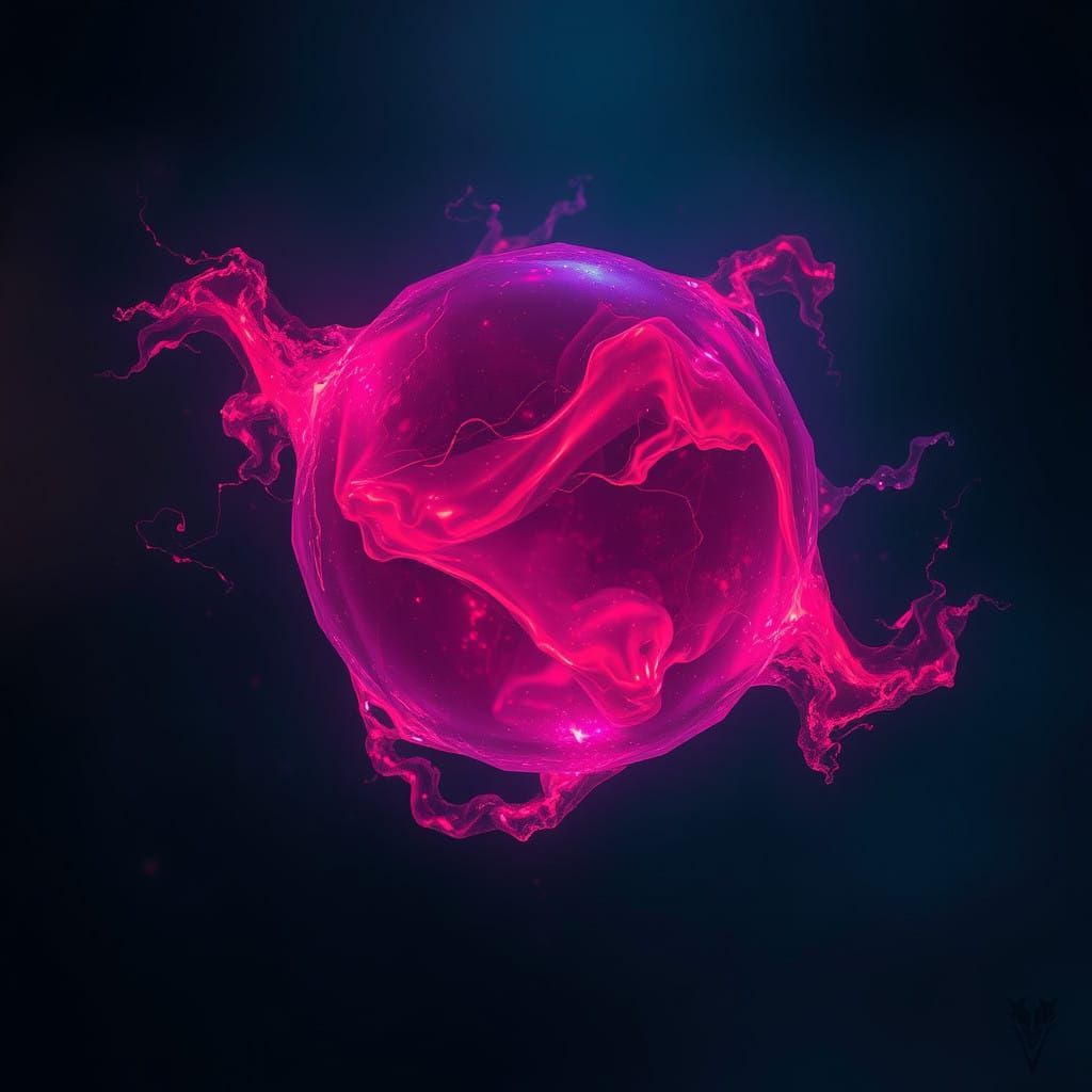 Ethereal Black Bubble Gum in a Futuristic Dark Landscape