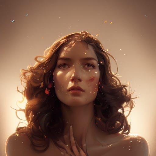 Morpheus Pursues Diana: Hyperdetailed Digital Portrait