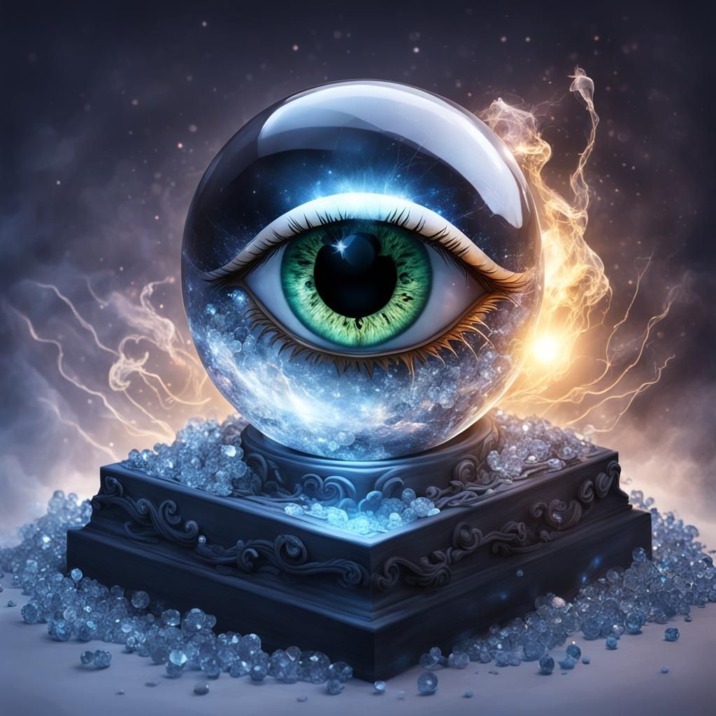 Crystal Ball with eye of the beholder